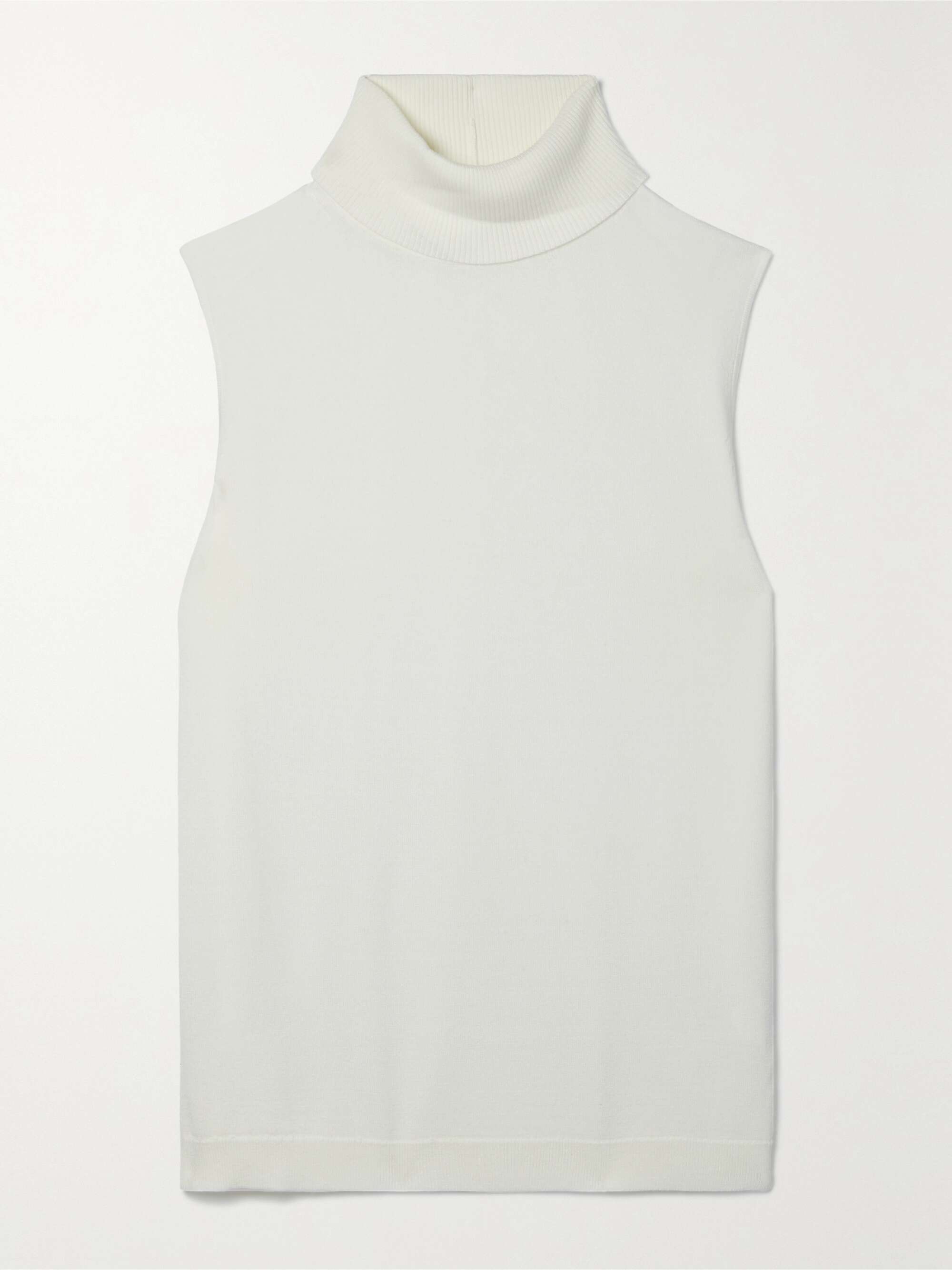 White Knitted turtleneck sweater 