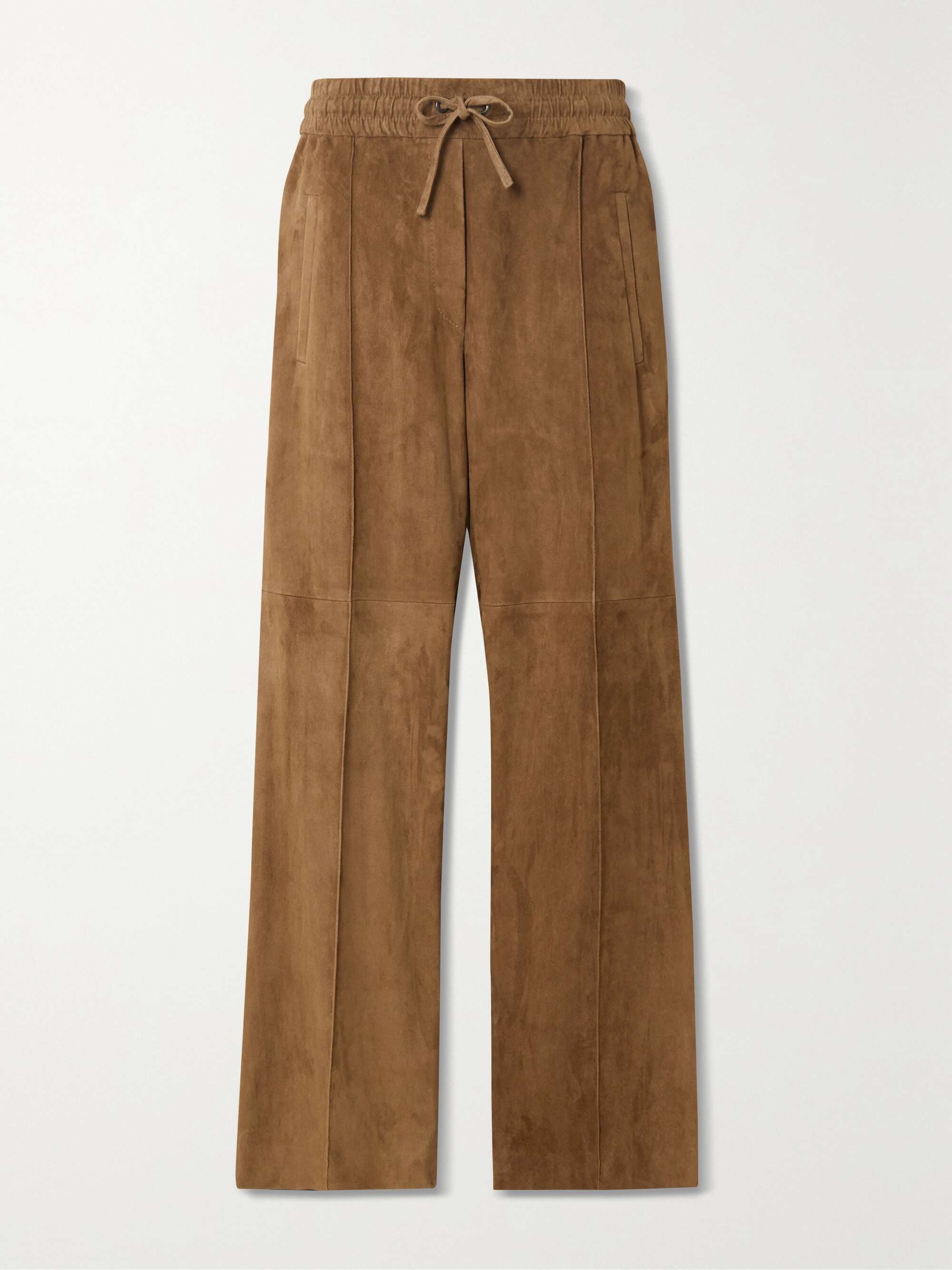 Light brown Stretch-suede straight-leg 