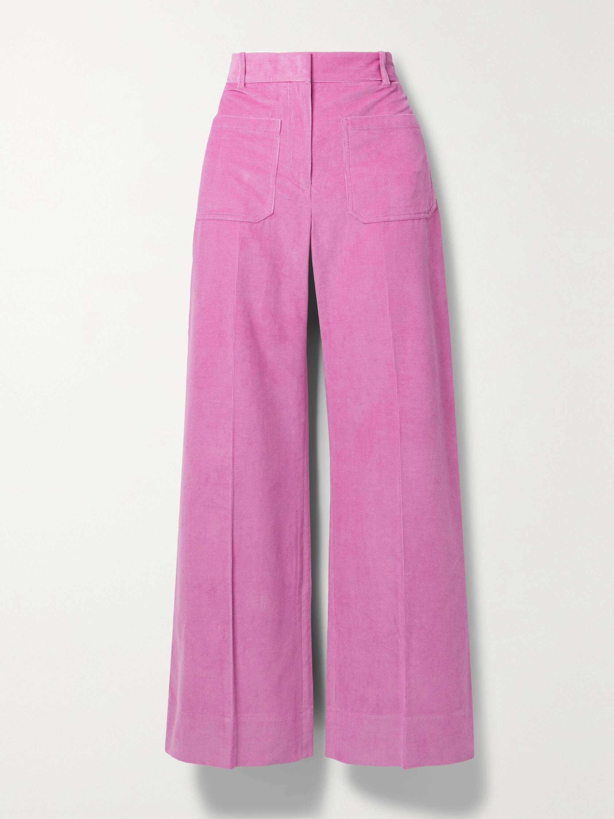 Pink Alina cotton-corduroy flared pants 