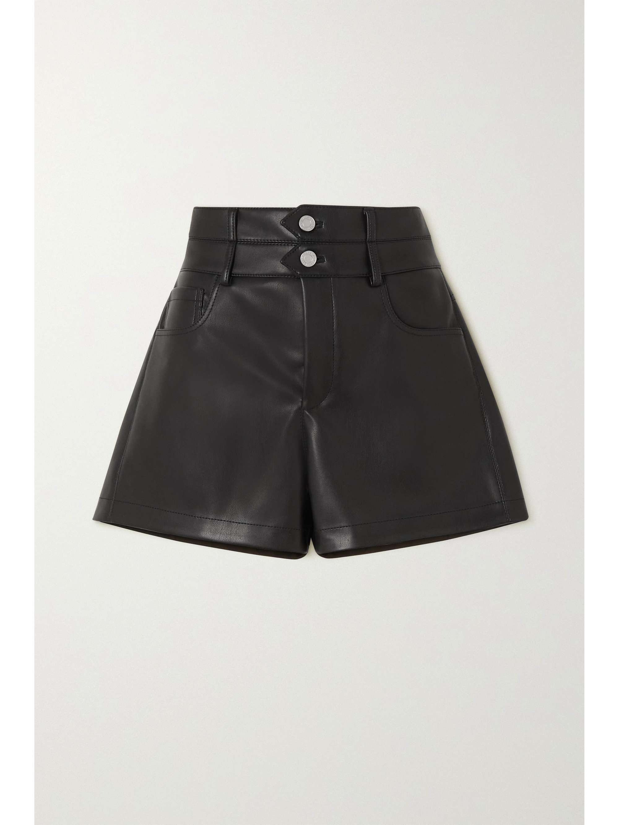 gray leather shorts
