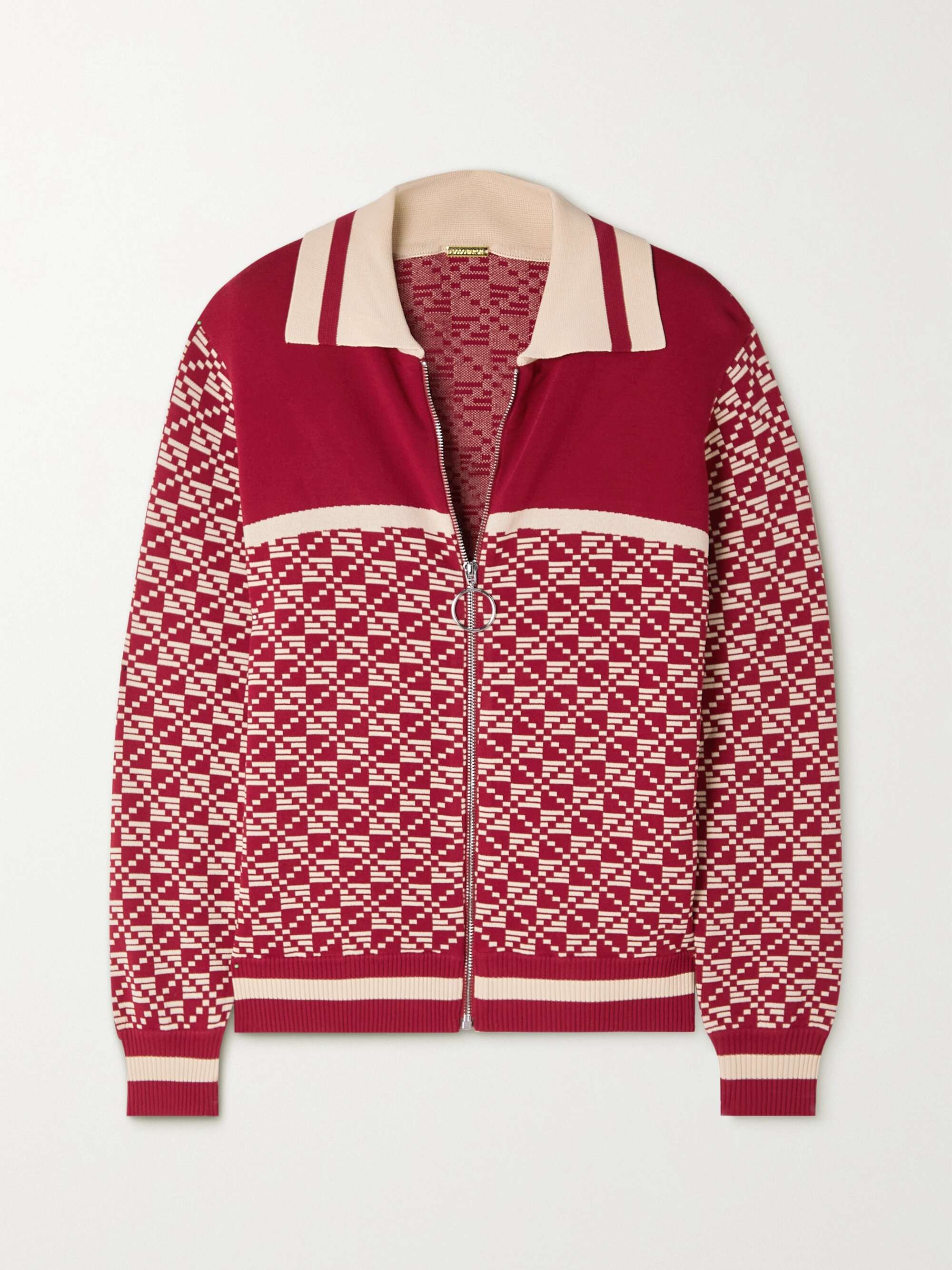 Red Yan jacquard-knit jersey jacket 