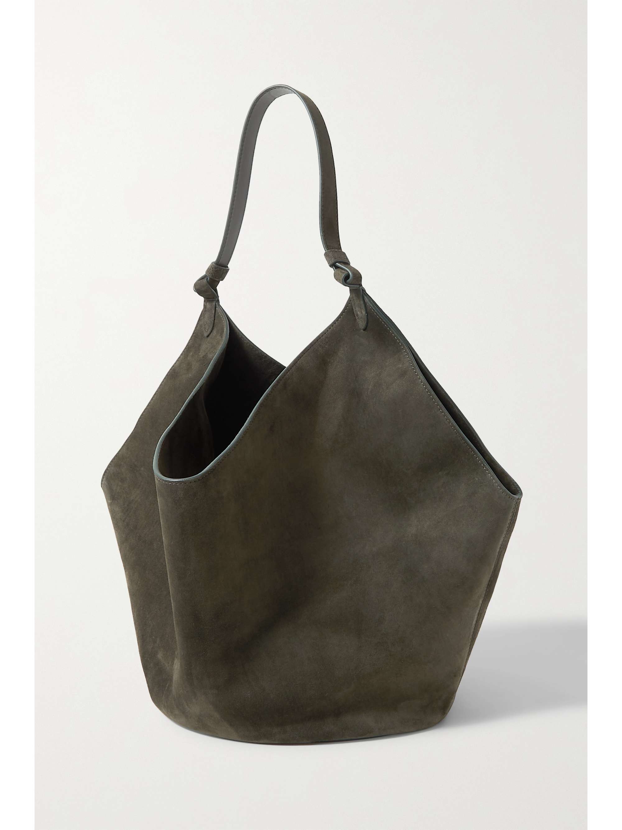 KHAITE Lotus medium suede tote