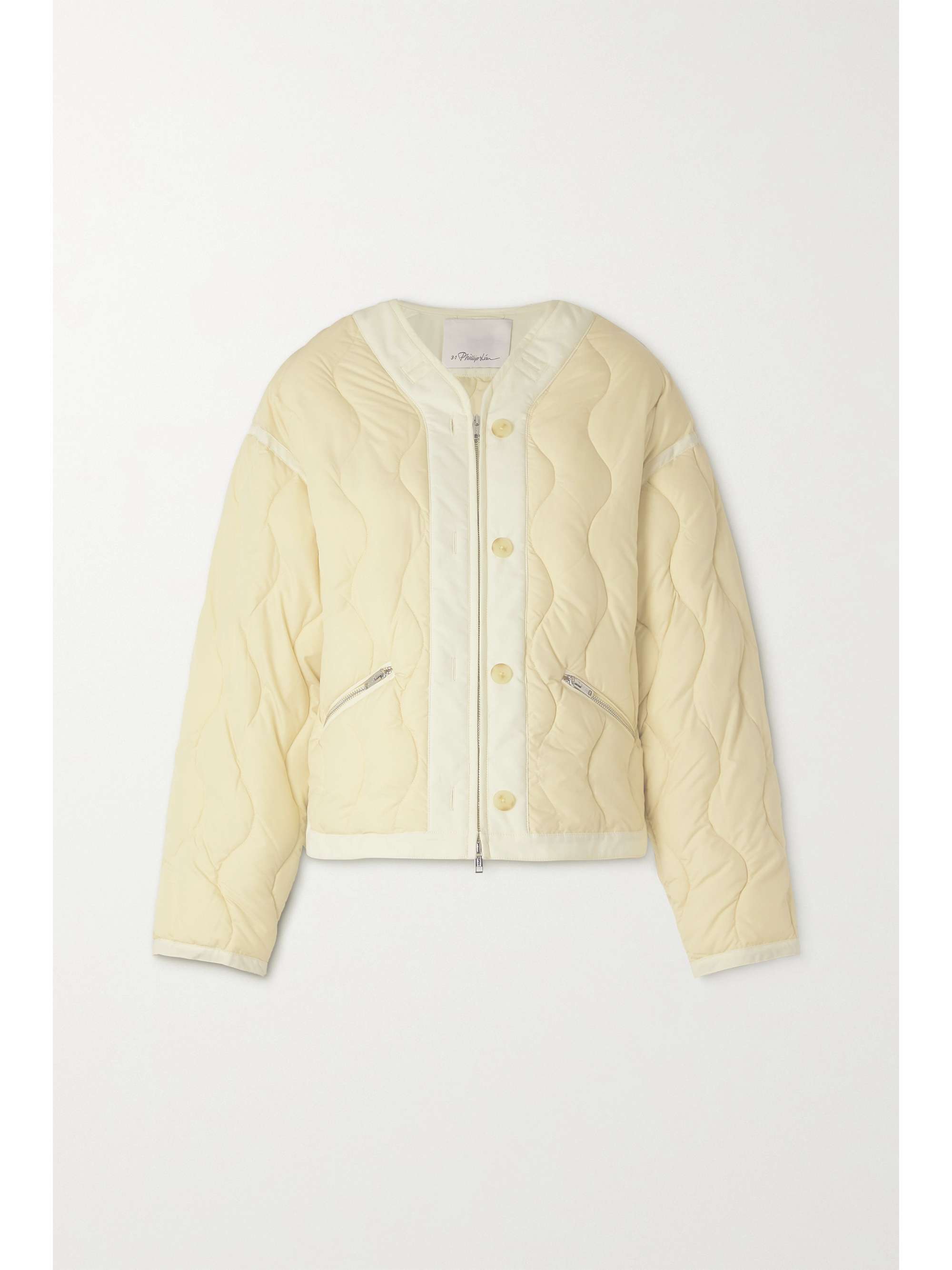 quilted zip through jacket cotton on