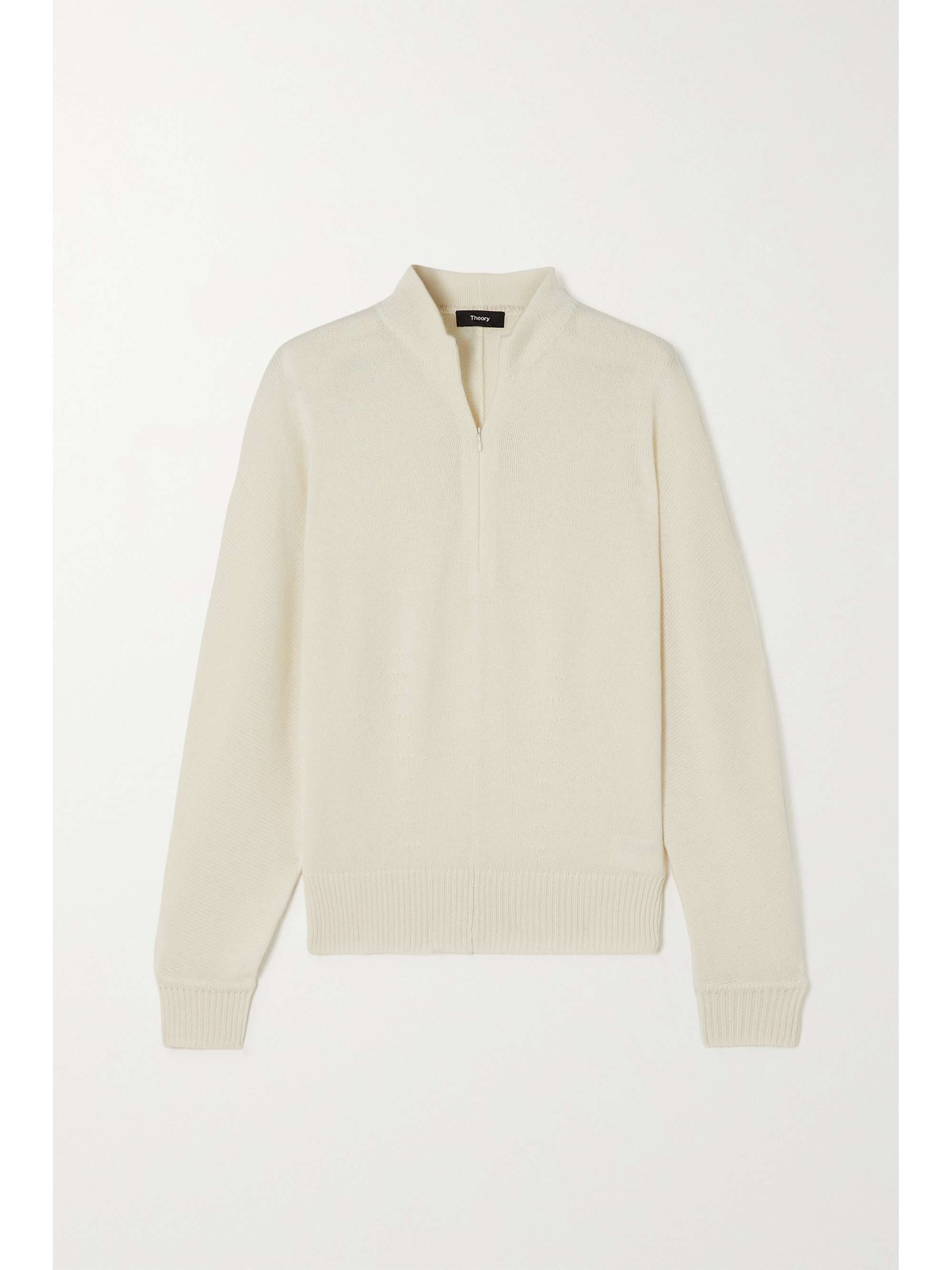 Ivory Cashmere half-zip sweater 
