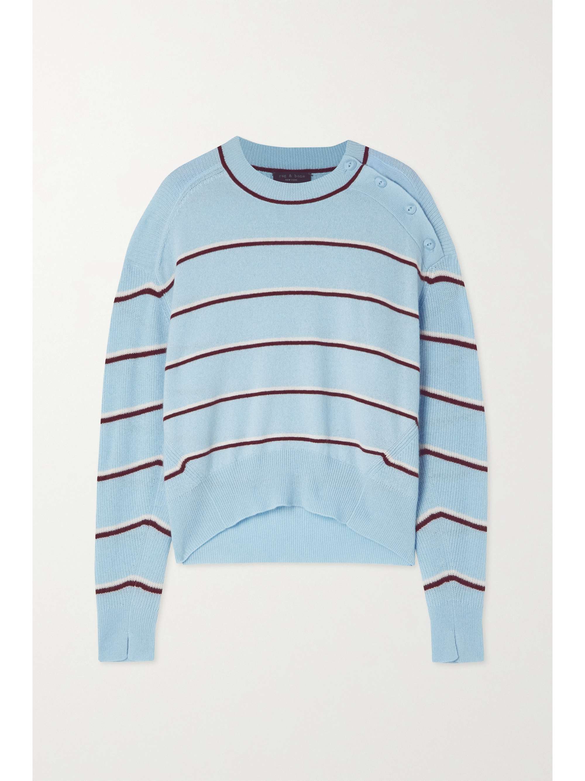 Blue Pierce striped cashmere sweater 