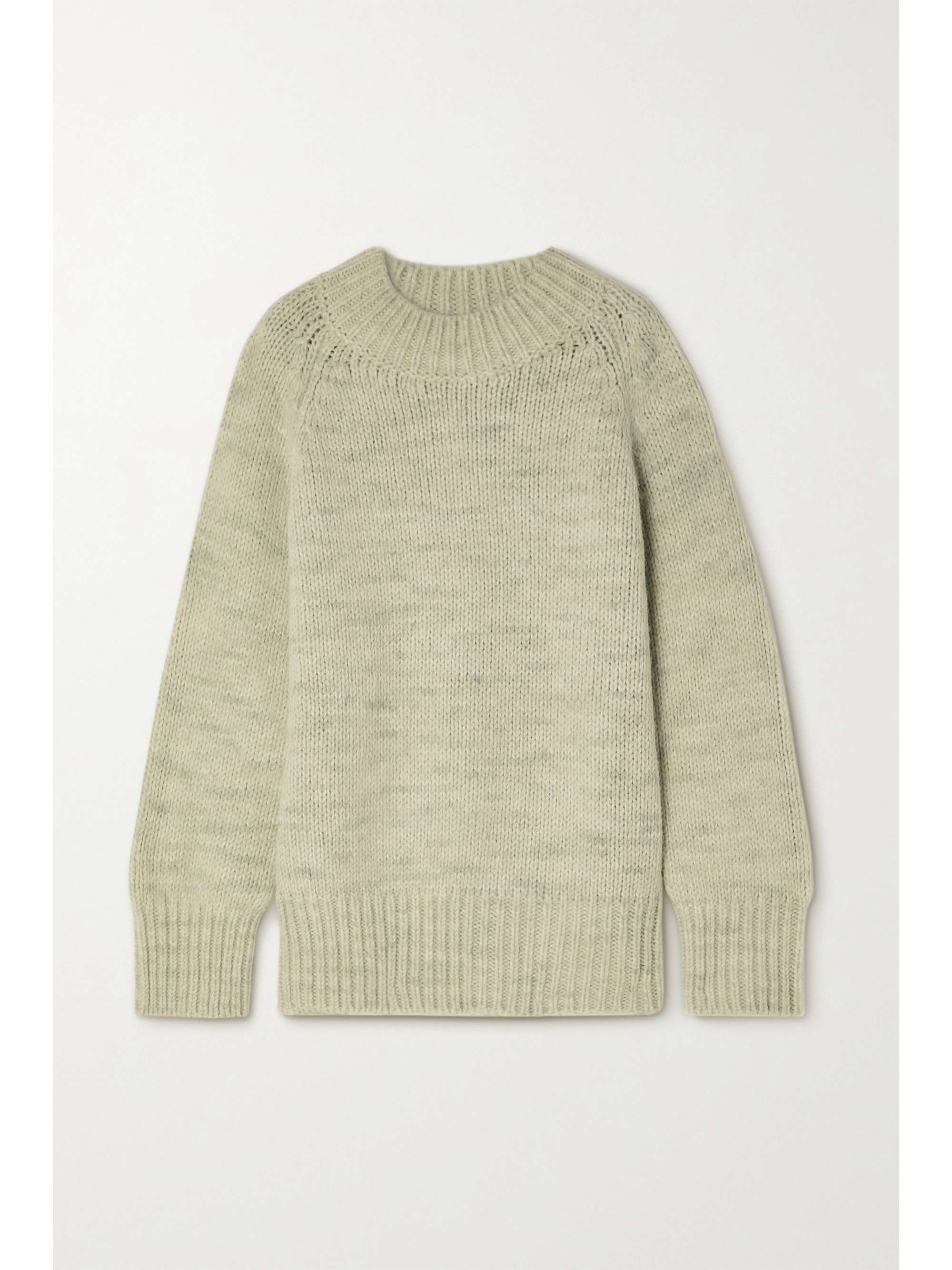 Light green Alpaca, cotton and wool 