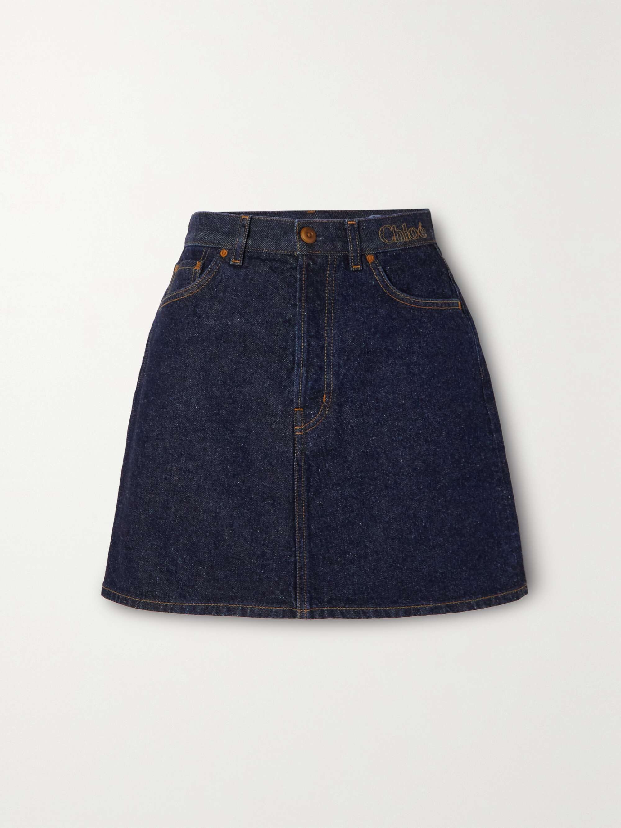 CHLOÉ Denim mini skirt | NET-A-PORTER