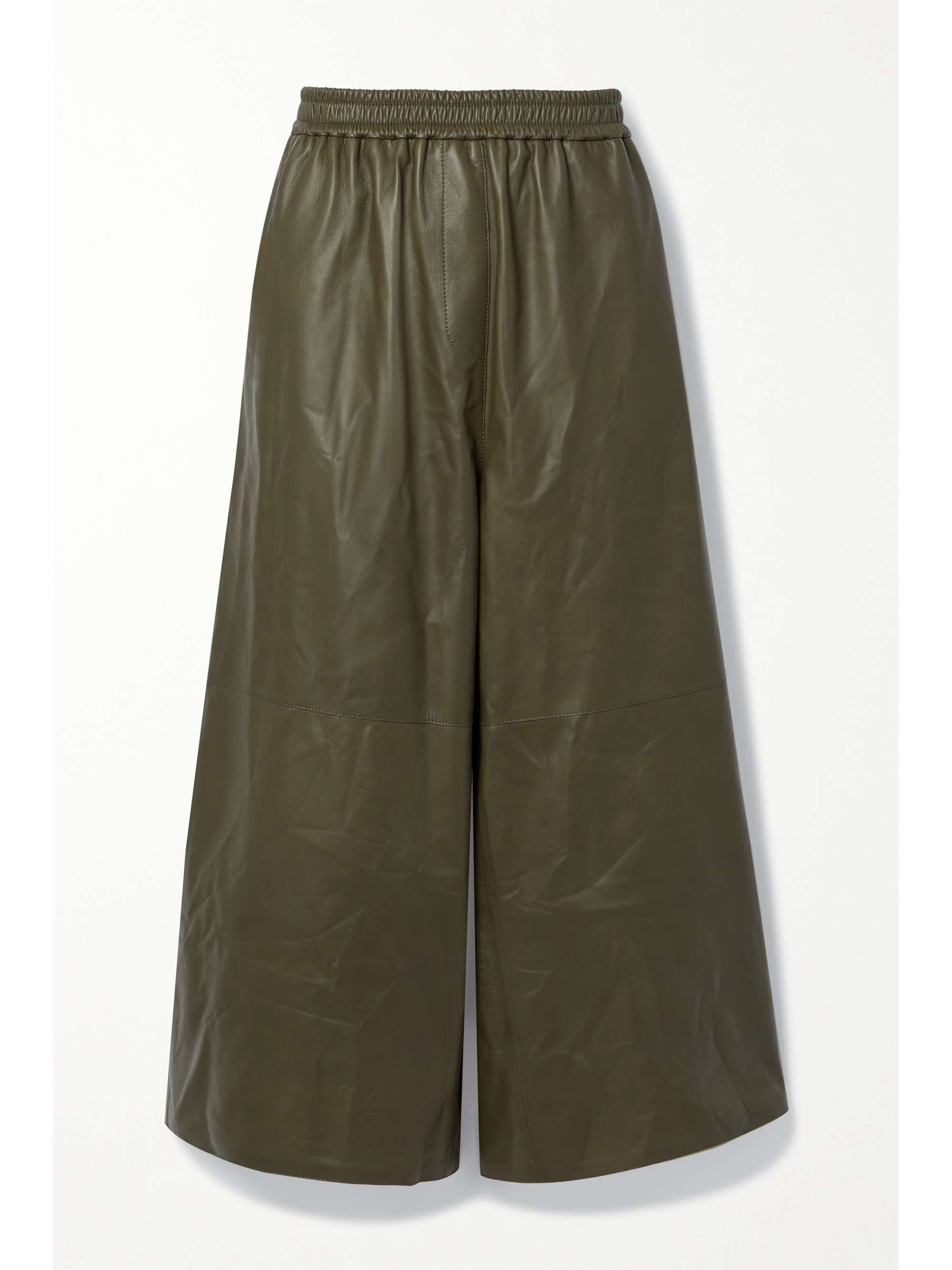 LOEWE Cropped leather wide-leg pants