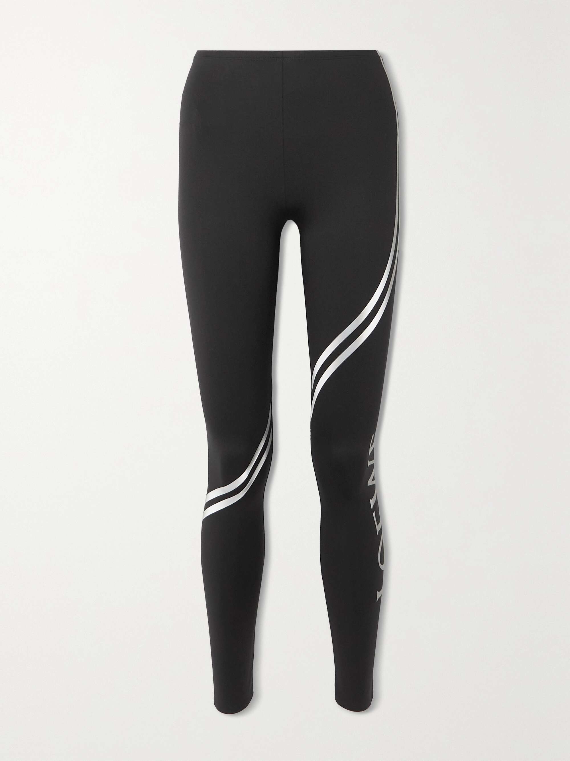 Loewe - Printed Stretch-knit Leggings - Black - Small - Net A Porter