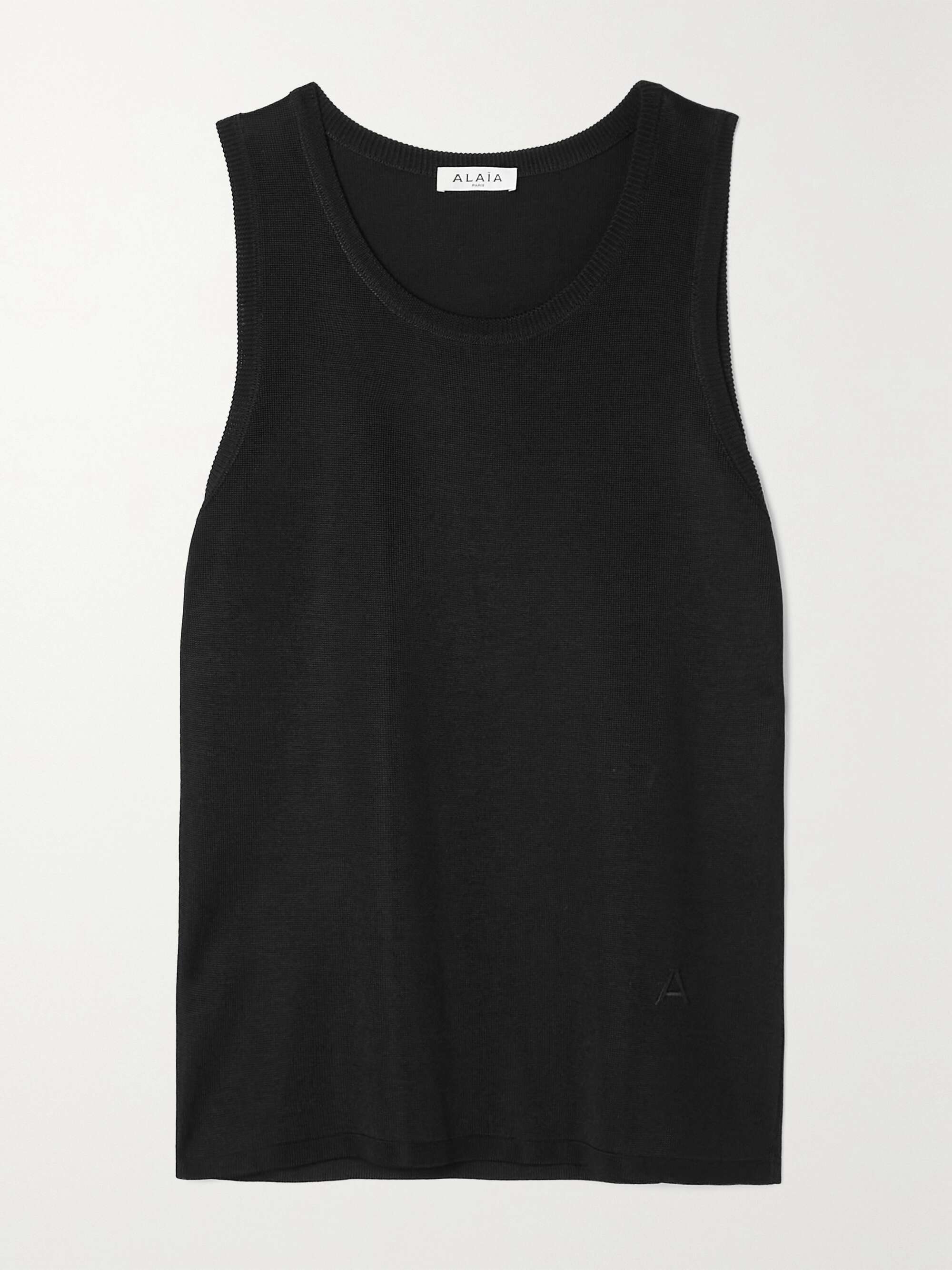 Black Knitted tank | ALAÏA | NET-A-PORTER