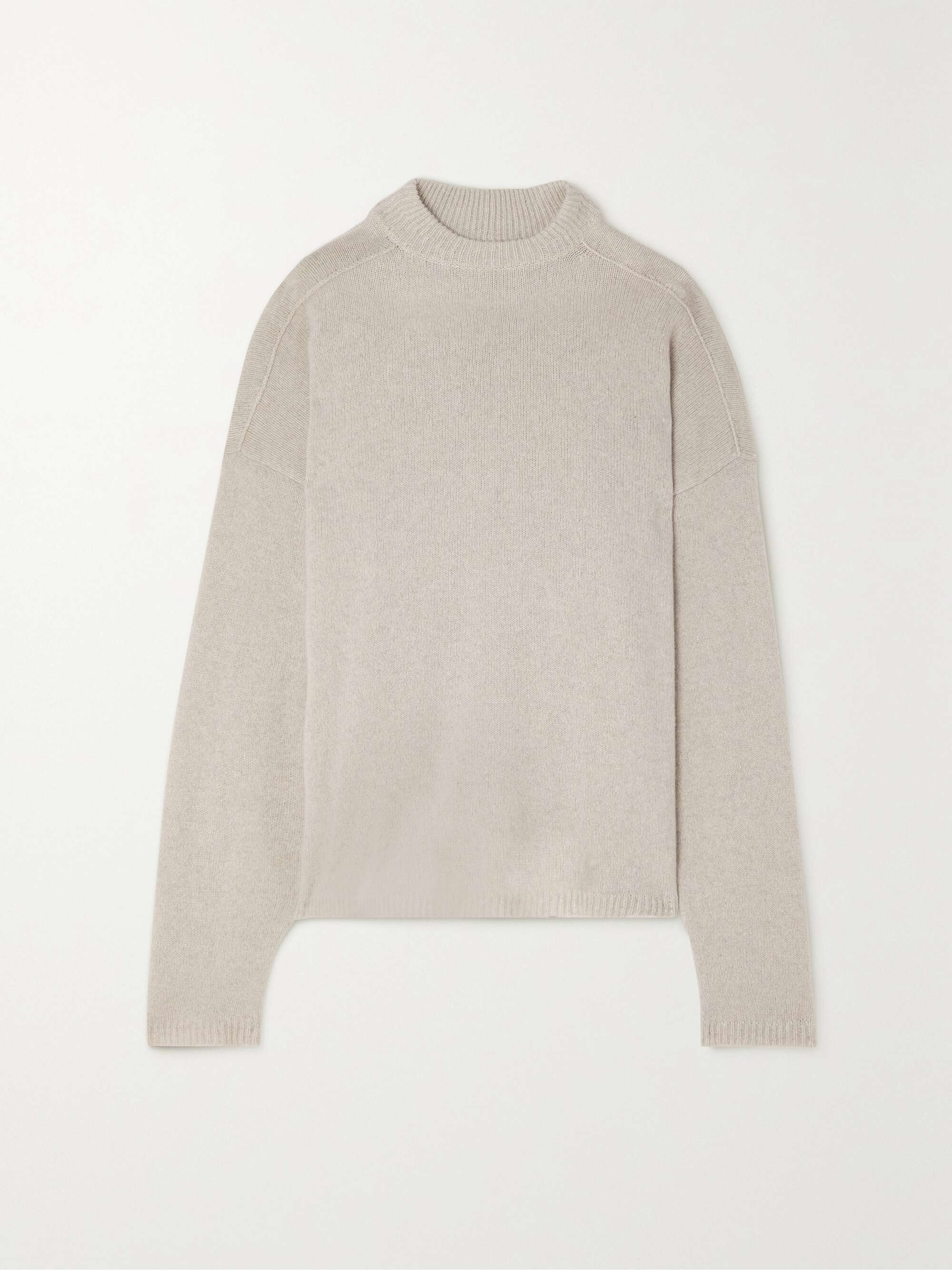 Cream Cashmere and wool-blend sweater 