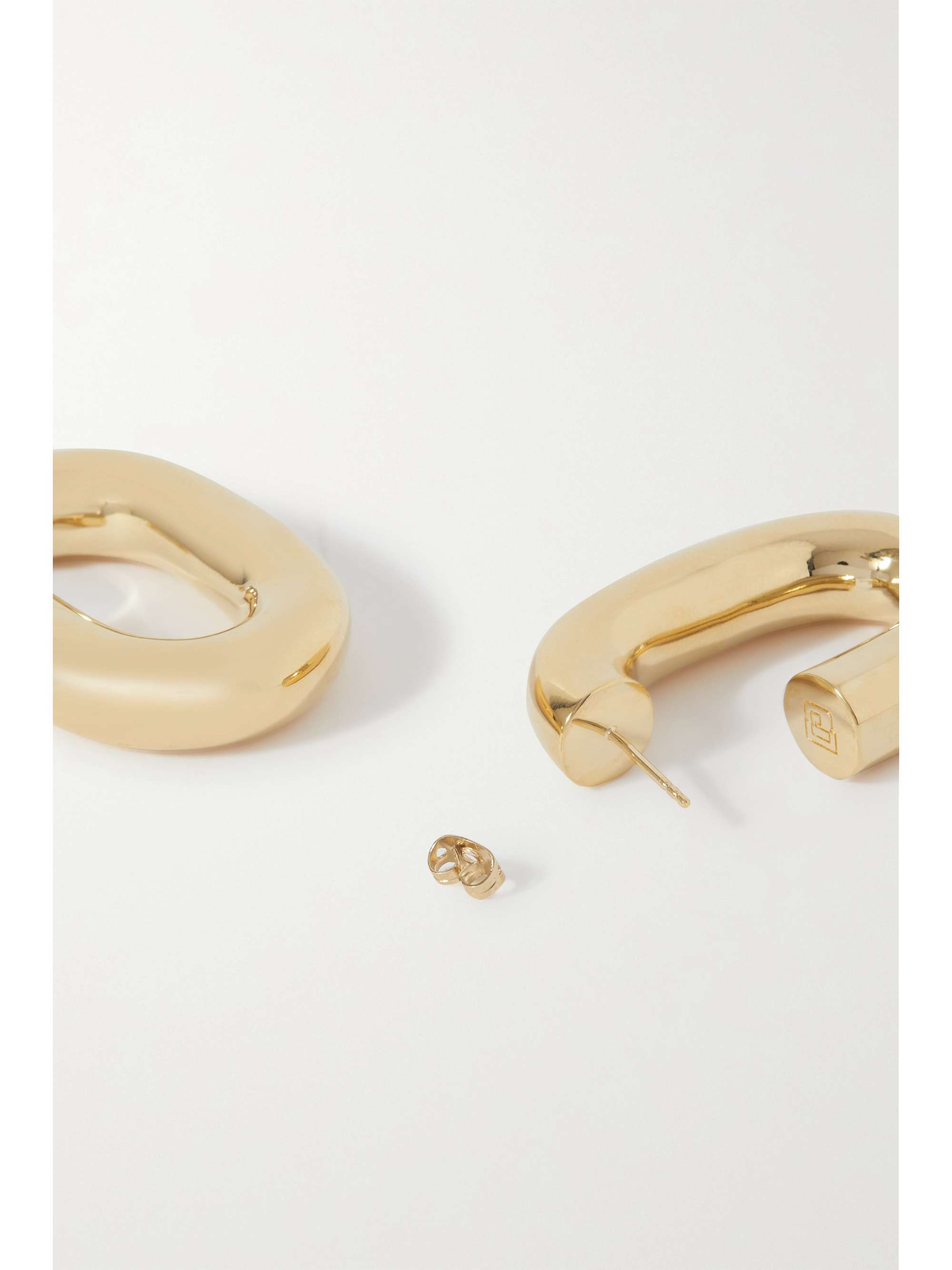 RABANNE XL Link gold-tone hoop earrings