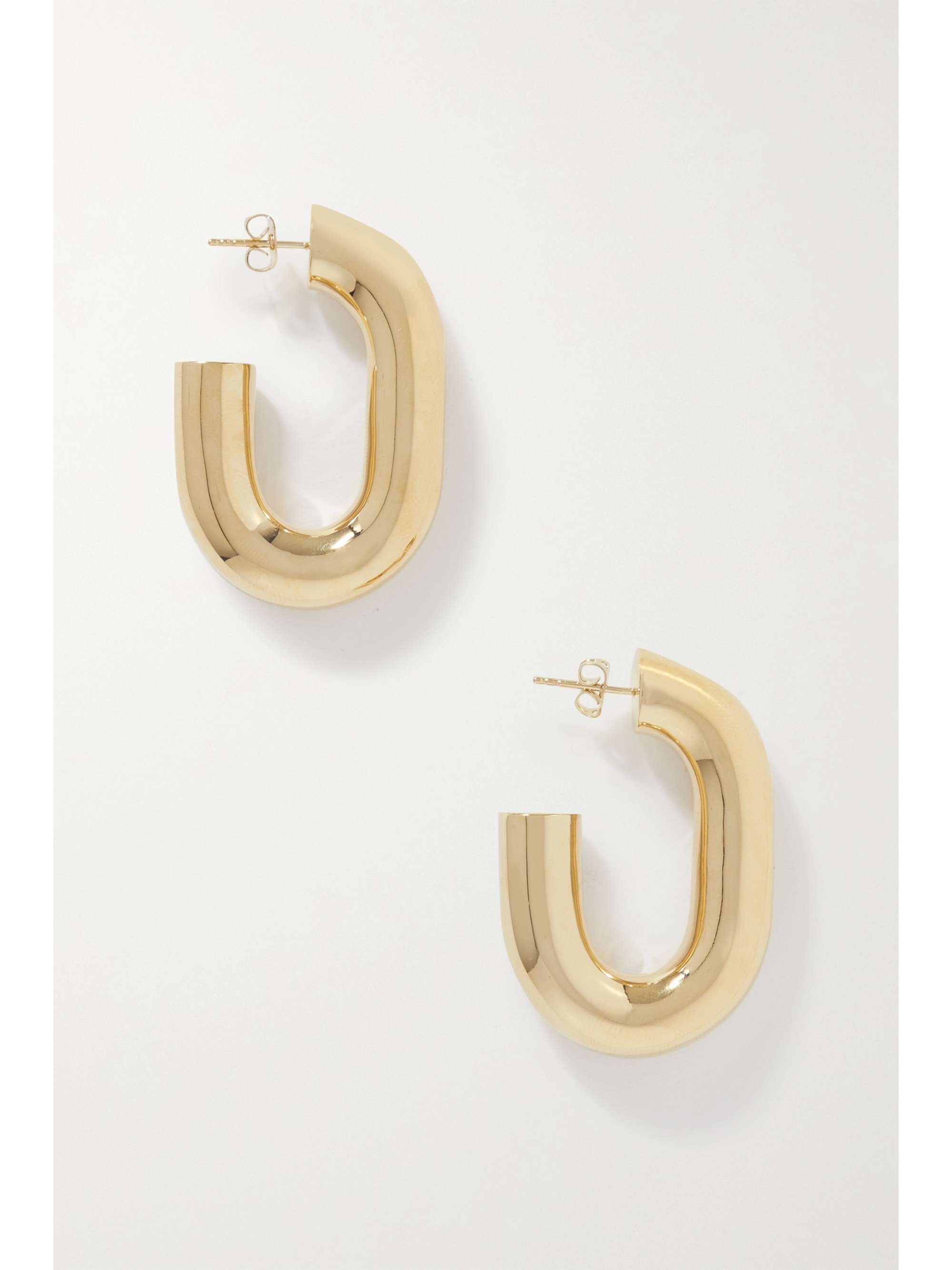 RABANNE XL Link gold-tone hoop earrings