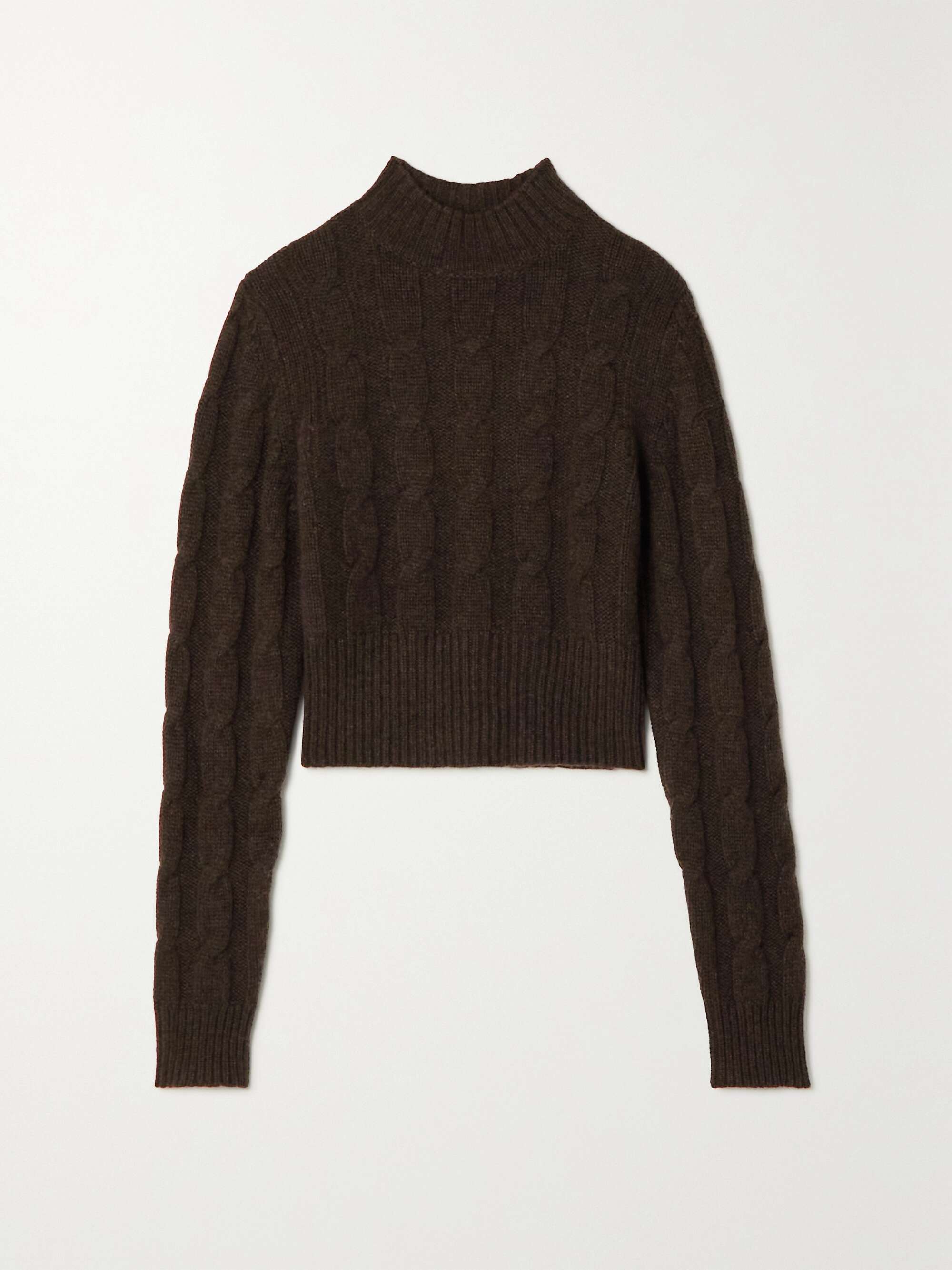LE KASHA + NET SUSTAIN Murano cropped cable-knit organic cashmere  turtleneck sweater | NET-A-PORTER