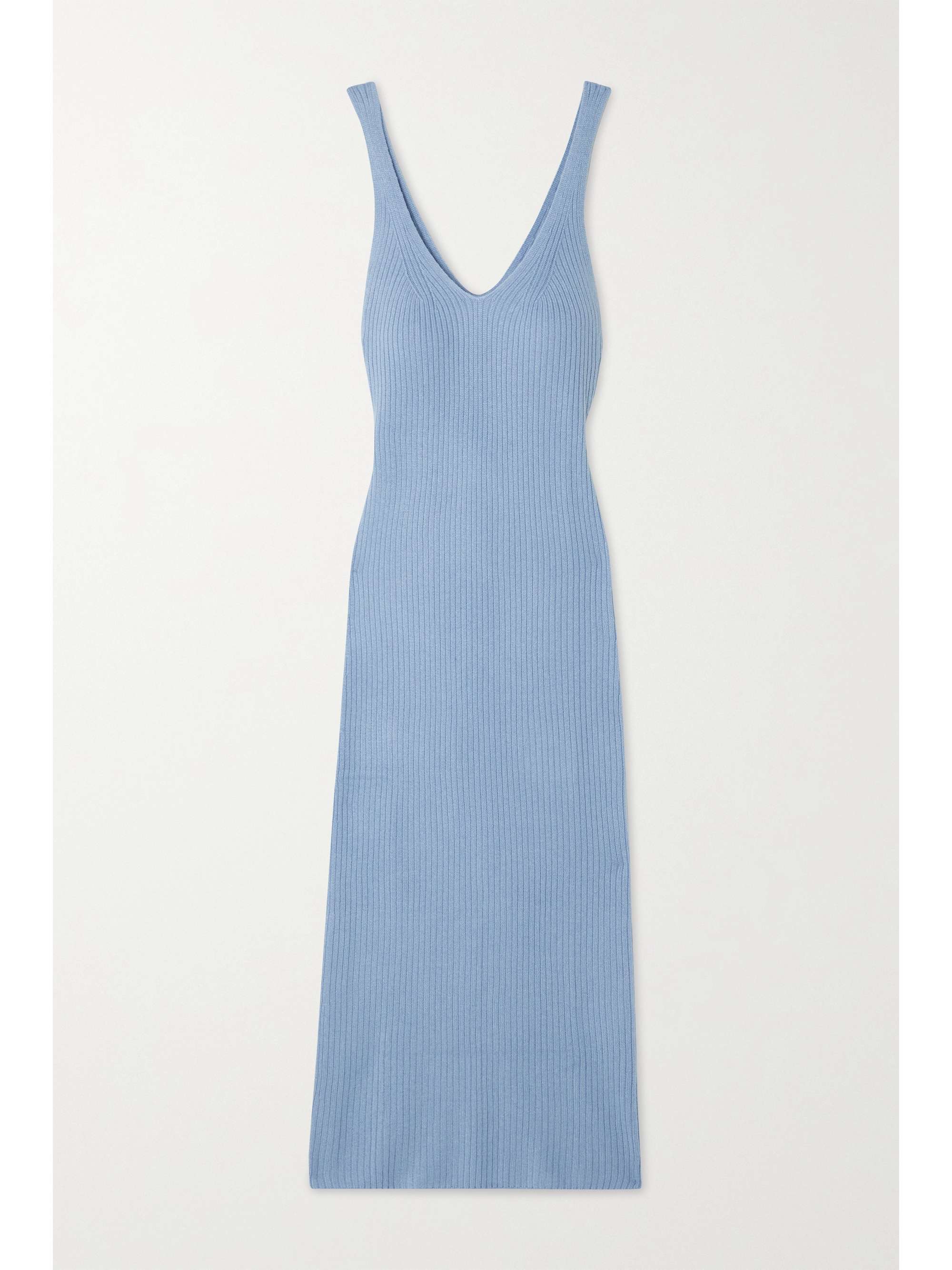 Light blue Viola ribbed silk and 