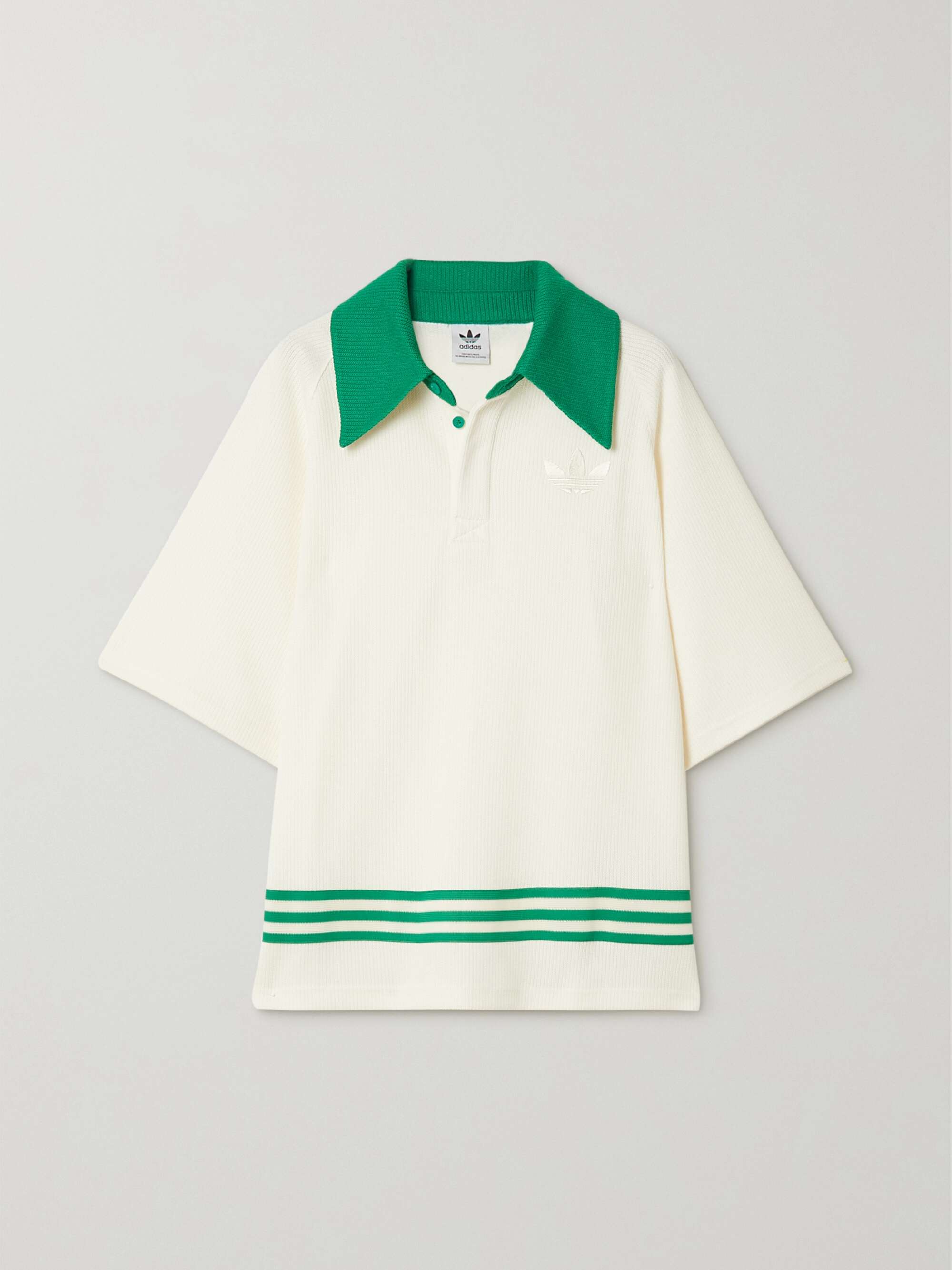 Dispersión Soleado Resbaladizo ADIDAS ORIGINALS Adicolor Heritage Now striped stretch recycled-knit polo  shirt | NET-A-PORTER