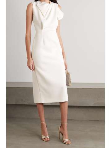 ROKSANDA Bow-detailed crepe dress