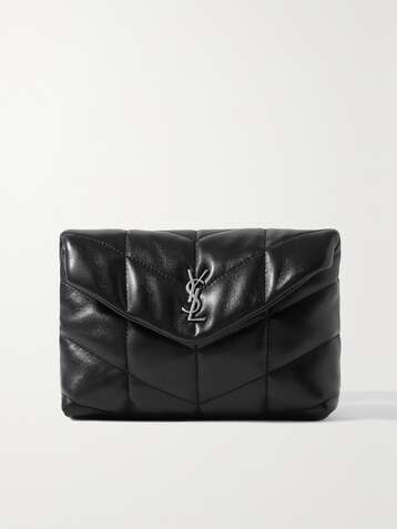 SAINT LAURENT Loulou Puffer small quilted leather clutch