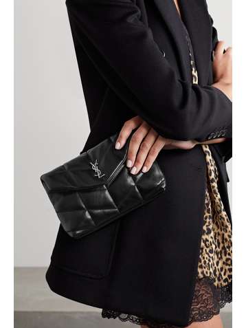 SAINT LAURENT Loulou Puffer small quilted leather clutch