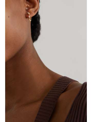 FERNANDO JORGE Small Sequence 18-karat gold diamond hoop earrings