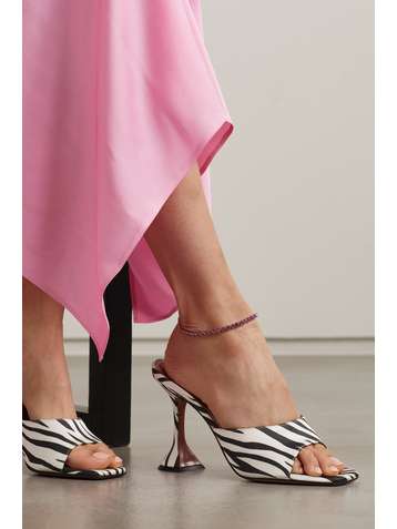 AMINA MUADDI Silver-tone crystal anklet