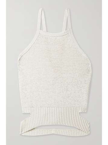 CULT GAIA Nan open-back cotton-blend halterneck top