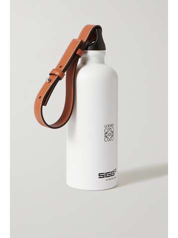 LOEWE + Paula's Ibiza leather-trimmed aluminum bottle