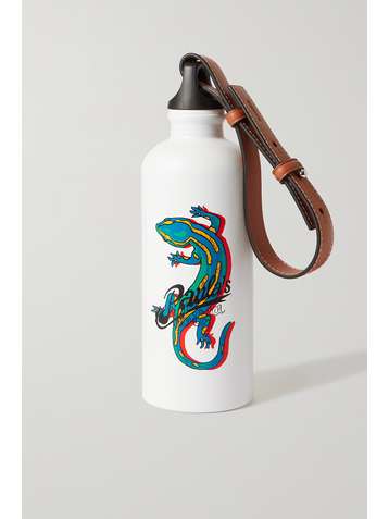 LOEWE + Paula's Ibiza leather-trimmed aluminum bottle