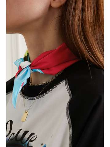 LOEWE Printed cotton-voile scarf