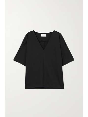 CAES + NET SUSTAIN organic cotton-poplin top
