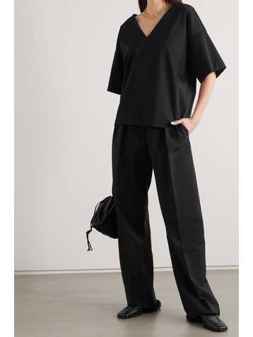 CAES + NET SUSTAIN organic cotton-poplin top
