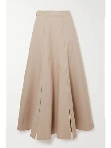 CAES + NET SUSTAIN organic cotton-poplin midi skirt