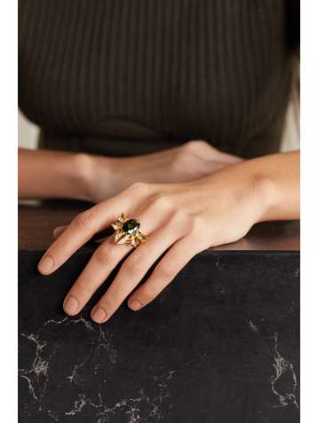 STEPHEN WEBSTER + NET SUSTAIN Dynamite 18-karat recycled gold tourmaline ring