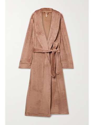 SKIMS Velour Long Robe – Sienna – Morgenmantel aus Velours