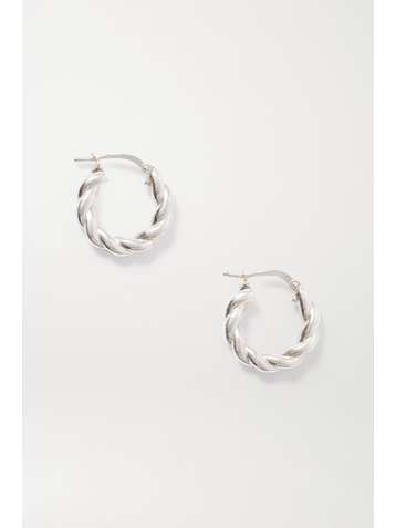 BOTTEGA VENETA Silver hoop earrings