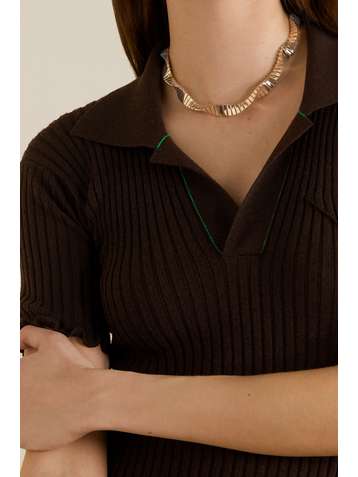 BOTTEGA VENETA Twist gold-plated necklace