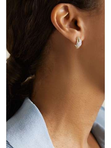STONE AND STRAND Le Grande Cupola 10-karat gold diamond earrings
