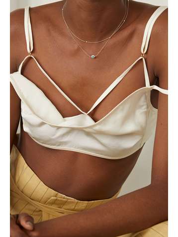 STONE AND STRAND Gold, enamel and mother-of-pearl necklace