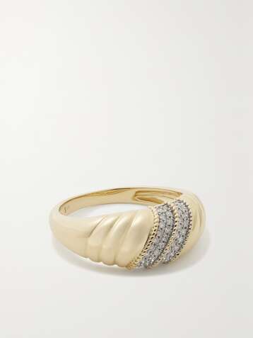 STONE AND STRAND Le Grande Cupola 10-karat gold diamond ring