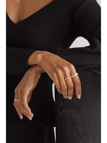 STONE AND STRAND Le Grande Cupola 10-karat gold diamond ring