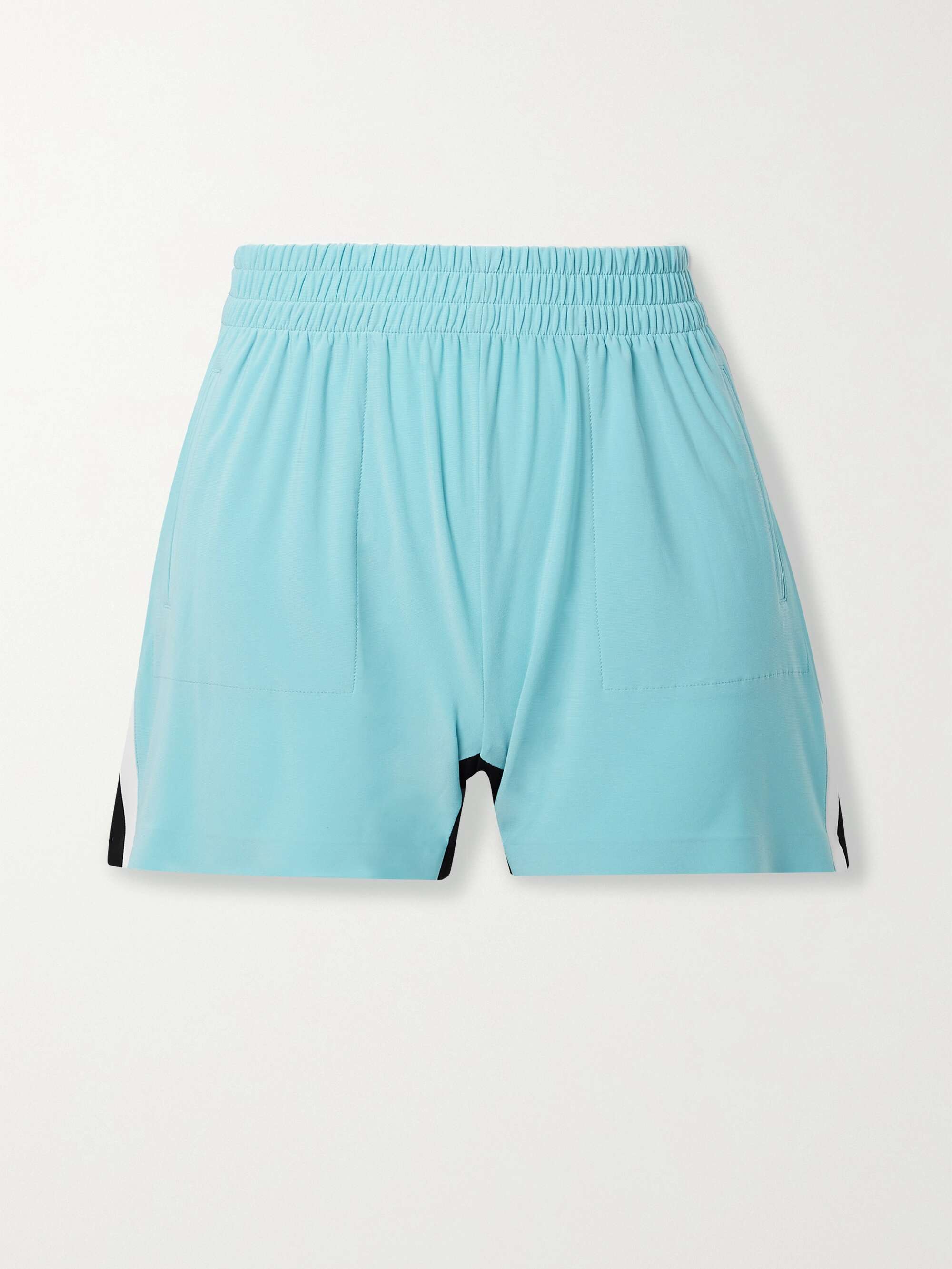 NORMA KAMALI Color-block stretch-jersey shorts