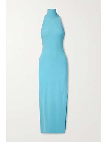 NORMA KAMALI Open-back stretch-jersey halterneck maxi dress