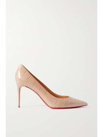 CHRISTIAN LOUBOUTIN Kate 85 Pumps aus Leder mit Krokodileffekt