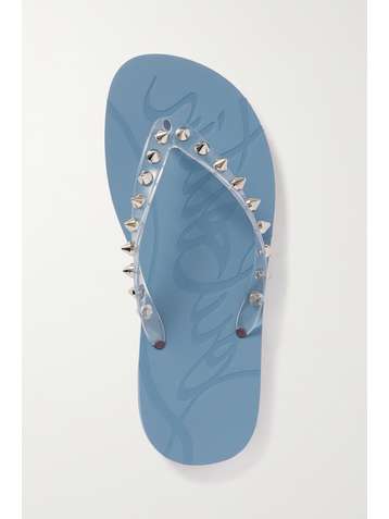 CHRISTIAN LOUBOUTIN Tongs en caoutchouc à picots Loubi Flip
