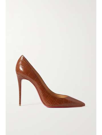 CHRISTIAN LOUBOUTIN Escarpins en cuir effet croco Kate 100
