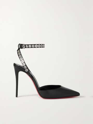 CHRISTIAN LOUBOUTIN Pumpaclou 100 Pumps aus Leder mit Ösen