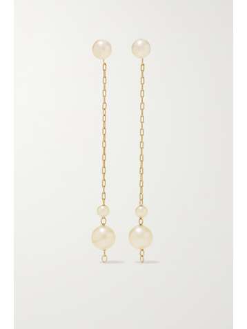 MIZUKI Ohrringe aus 14 Karat Gold mit Perlen