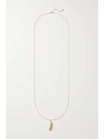 MIZUKI 14-karat gold, pearl and diamond necklace