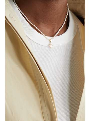 MIZUKI 14-karat gold, pearl and diamond necklace