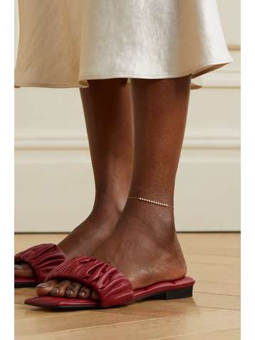 MIZUKI 14-karat gold pearl anklet